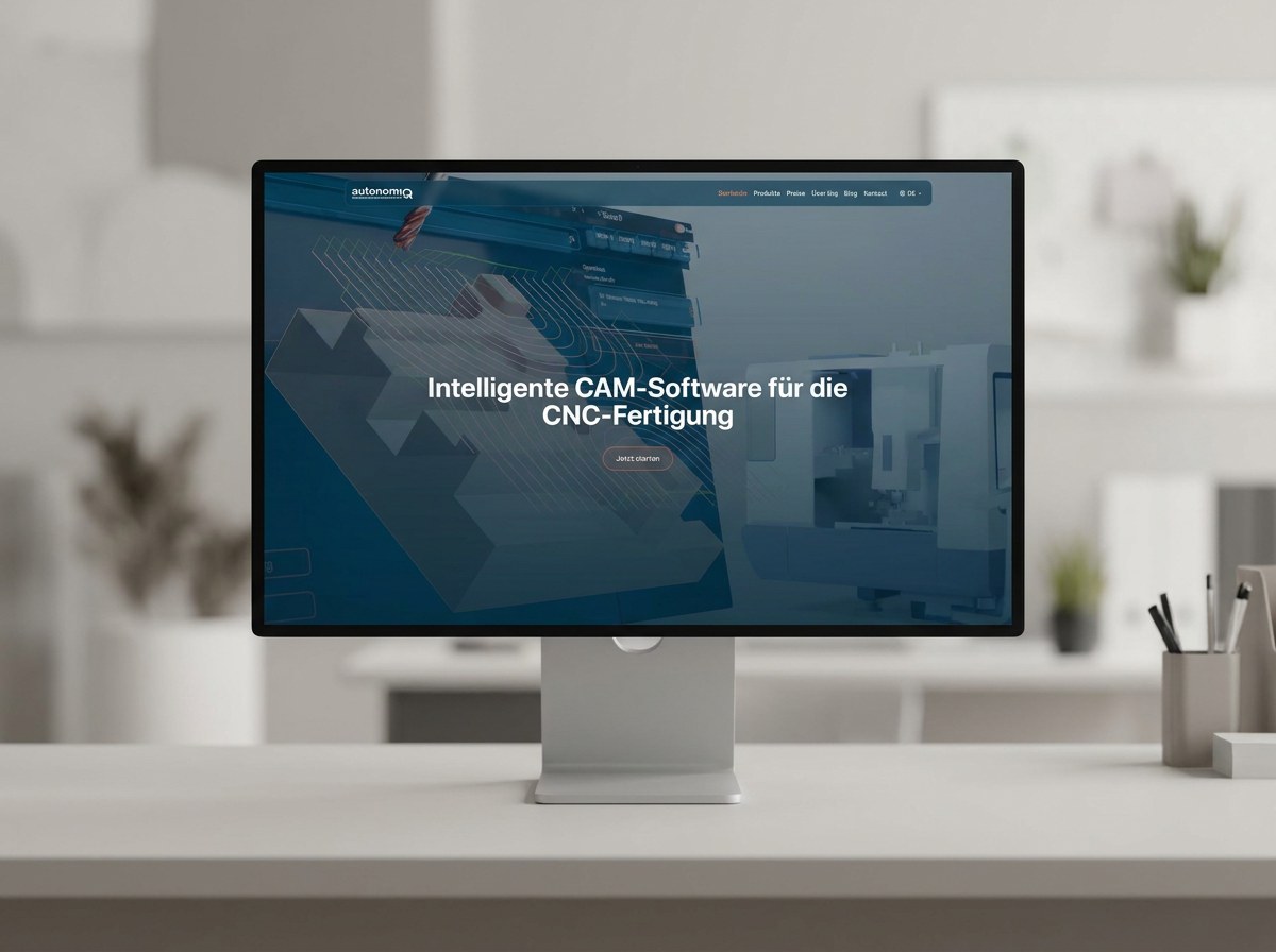 autonomIQ website hero shown on a monitor
